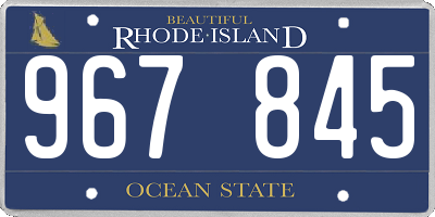 RI license plate 967845