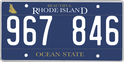 RI license plate 967846