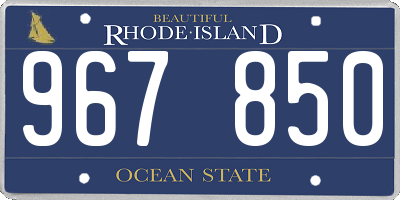 RI license plate 967850
