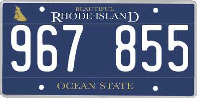 RI license plate 967855