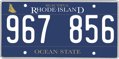 RI license plate 967856