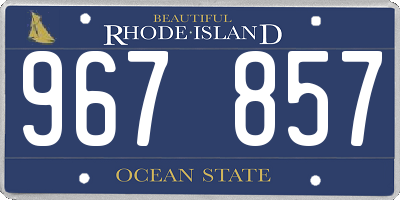RI license plate 967857
