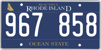 RI license plate 967858