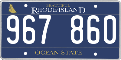 RI license plate 967860
