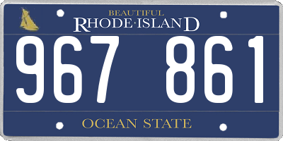 RI license plate 967861