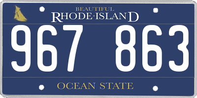 RI license plate 967863