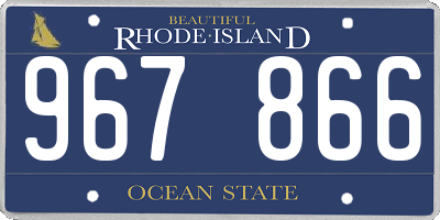 RI license plate 967866