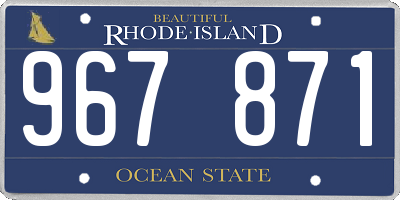 RI license plate 967871