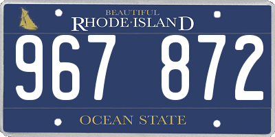 RI license plate 967872