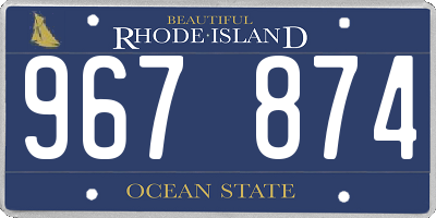 RI license plate 967874