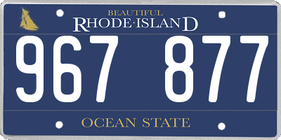 RI license plate 967877
