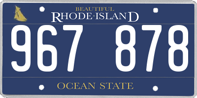 RI license plate 967878