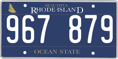 RI license plate 967879