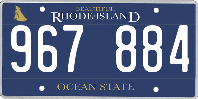 RI license plate 967884