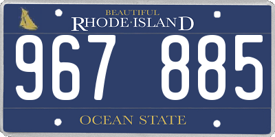 RI license plate 967885