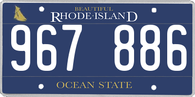 RI license plate 967886