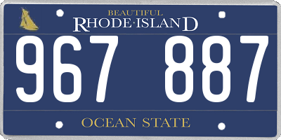 RI license plate 967887