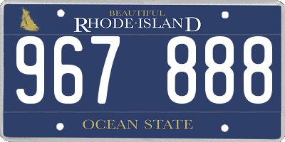 RI license plate 967888
