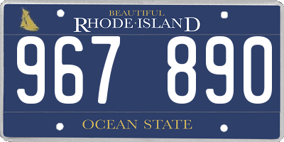 RI license plate 967890