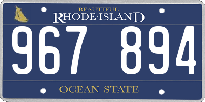 RI license plate 967894