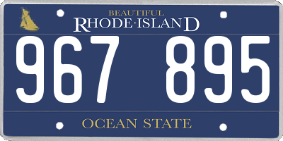 RI license plate 967895