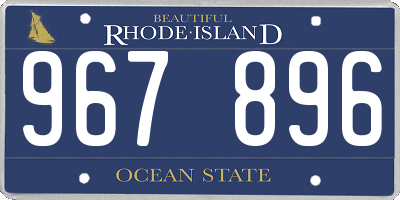 RI license plate 967896