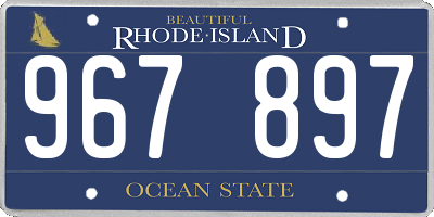 RI license plate 967897