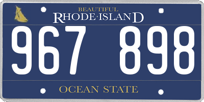RI license plate 967898