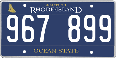 RI license plate 967899