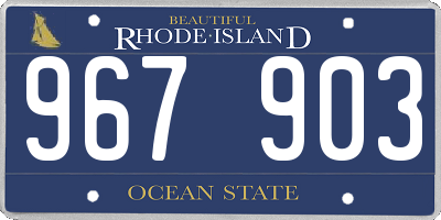 RI license plate 967903