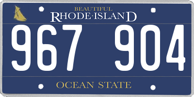 RI license plate 967904