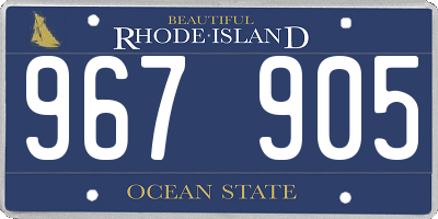 RI license plate 967905