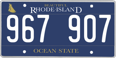 RI license plate 967907