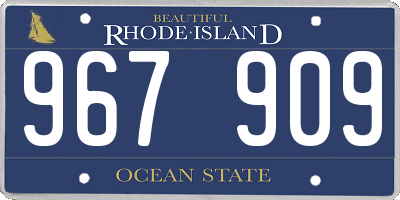 RI license plate 967909