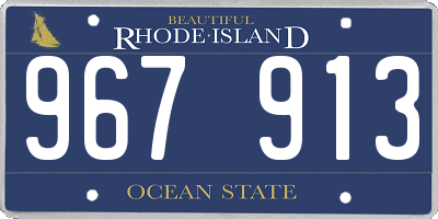 RI license plate 967913