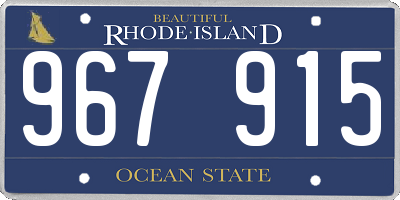 RI license plate 967915