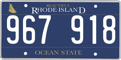 RI license plate 967918