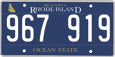 RI license plate 967919