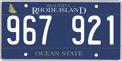 RI license plate 967921