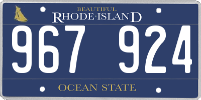 RI license plate 967924