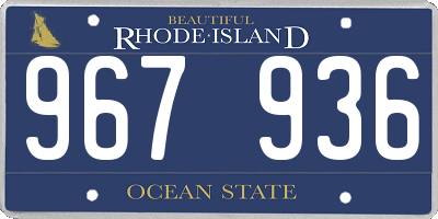 RI license plate 967936