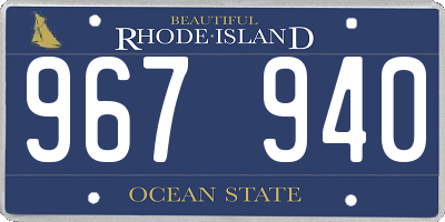 RI license plate 967940