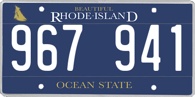 RI license plate 967941