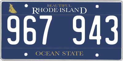 RI license plate 967943