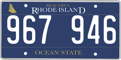 RI license plate 967946