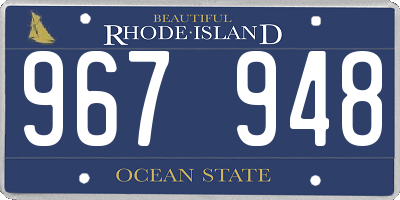 RI license plate 967948