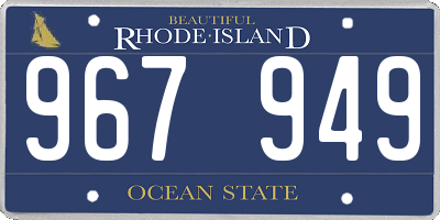 RI license plate 967949
