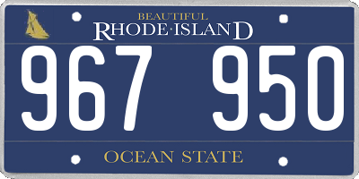 RI license plate 967950