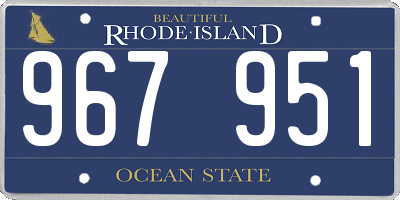 RI license plate 967951