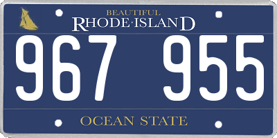 RI license plate 967955